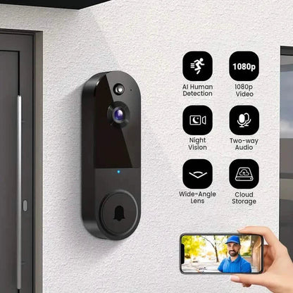 Wireless HD Security Doorbell with Night Vision