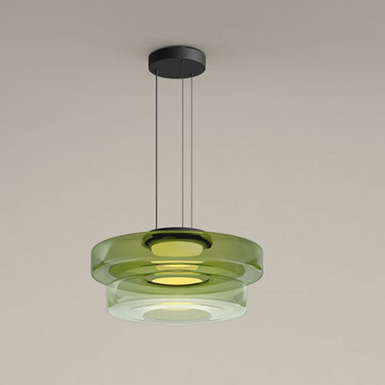 Elegant Hanging Glass Lamp in Contemporary Style