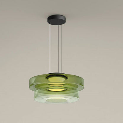 Elegant Hanging Glass Lamp in Contemporary Style