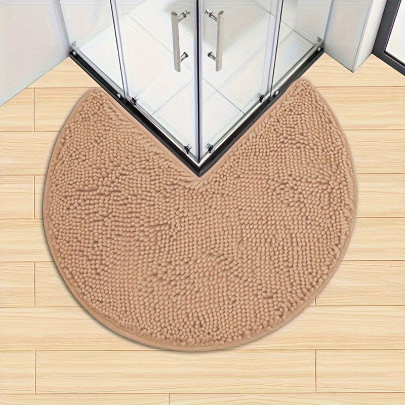 Plush Round Bathroom Mat Ultra Soft Anti Slip