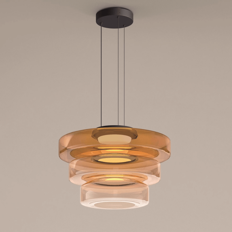 Elegant Hanging Glass Lamp in Contemporary Style