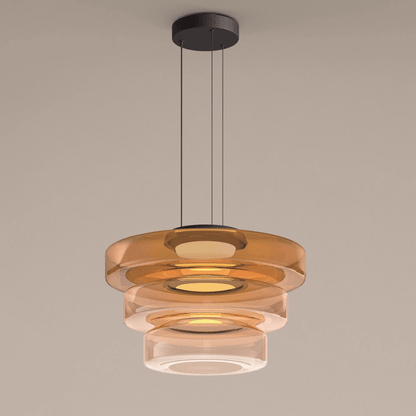 Elegant Hanging Glass Lamp in Contemporary Style