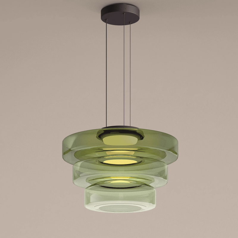 Elegant Hanging Glass Lamp in Contemporary Style