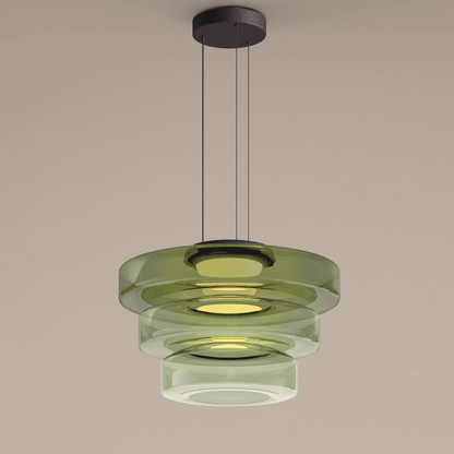Elegant Hanging Glass Lamp in Contemporary Style