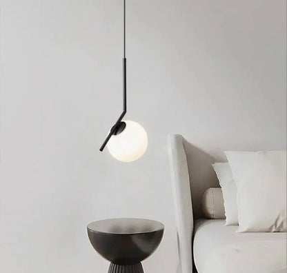 Soft Glow Pendant Lamp with White Glass Shade