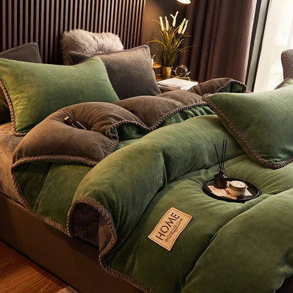 Plush Microfiber Winter Duvet Cover Set
