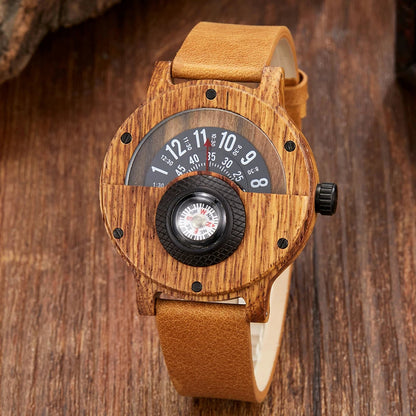 Exquisite Handmade Wood Mens Wristwatch