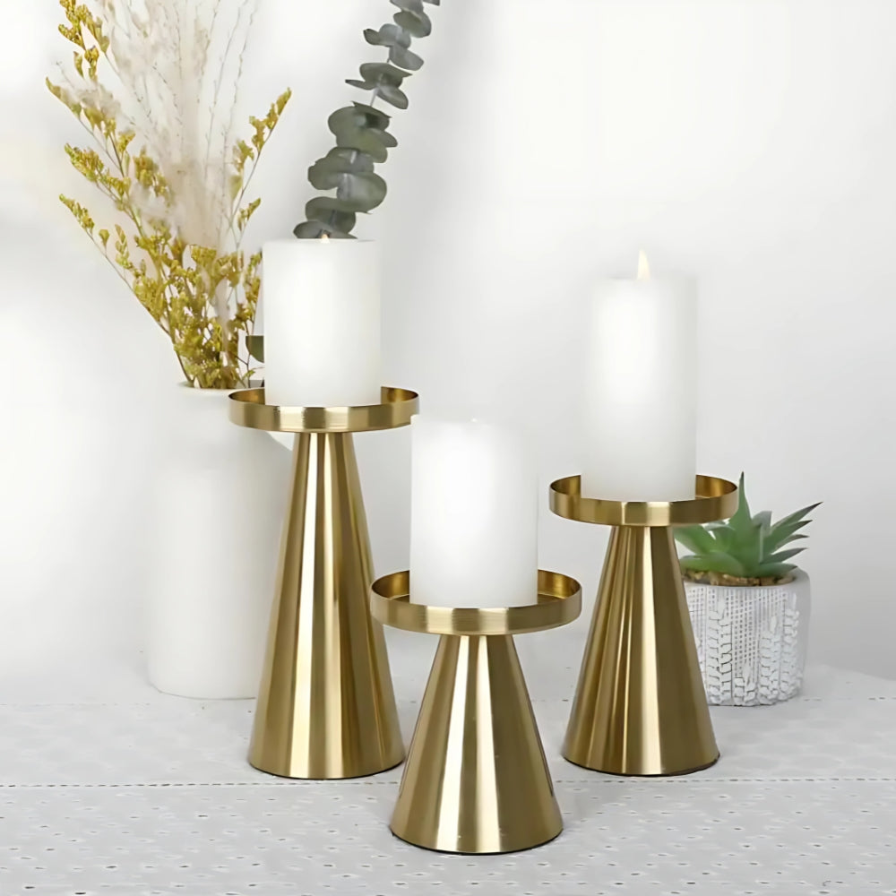Luxury Metal Candle Holders Set - Luxicro