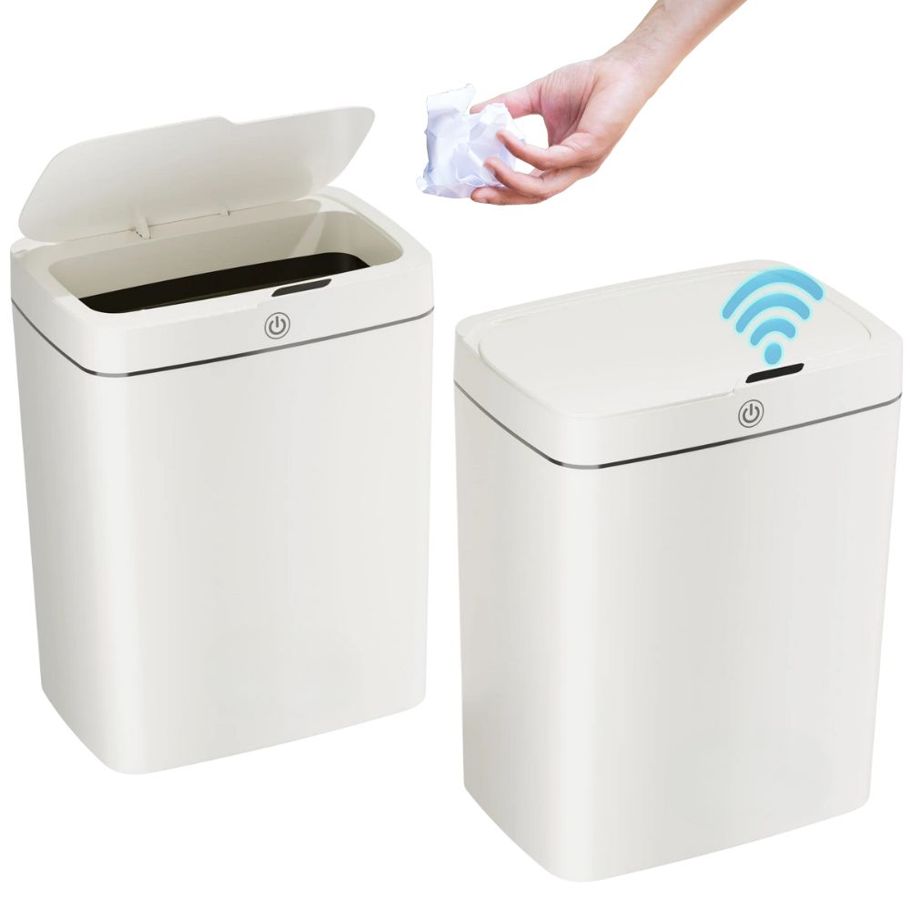 2 Pcs Hands Free Sensor Kitchen Trash Cans - Luxicro