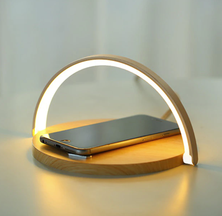 Modern 3-in-1 LED Night Lamp With Wireless Charger
