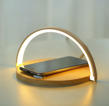 Modern 3-in-1 LED Night Lamp With Wireless Charger