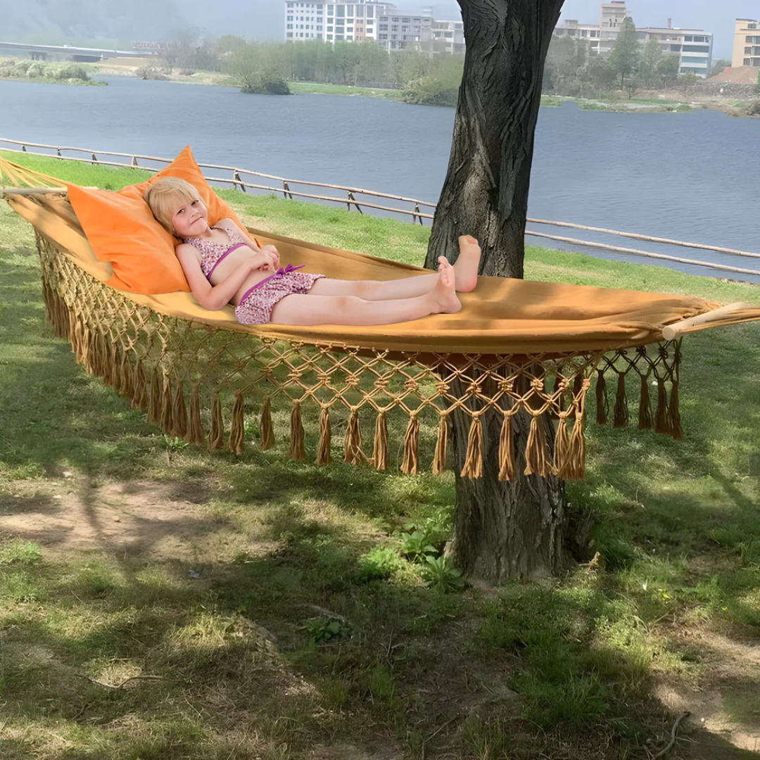Comfy Fabric Boho Swing Hammock