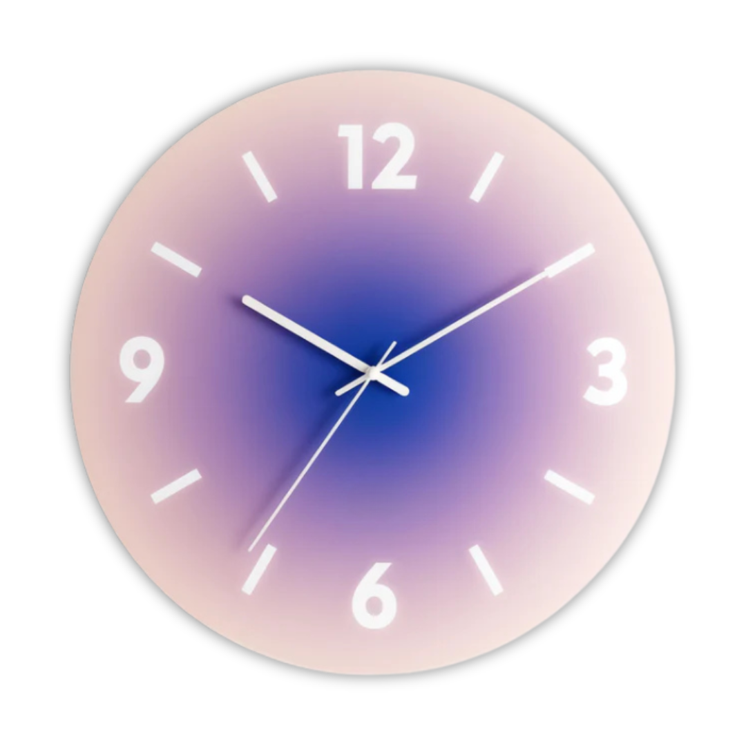 Elegant Circular Glass Wall Timepiece
