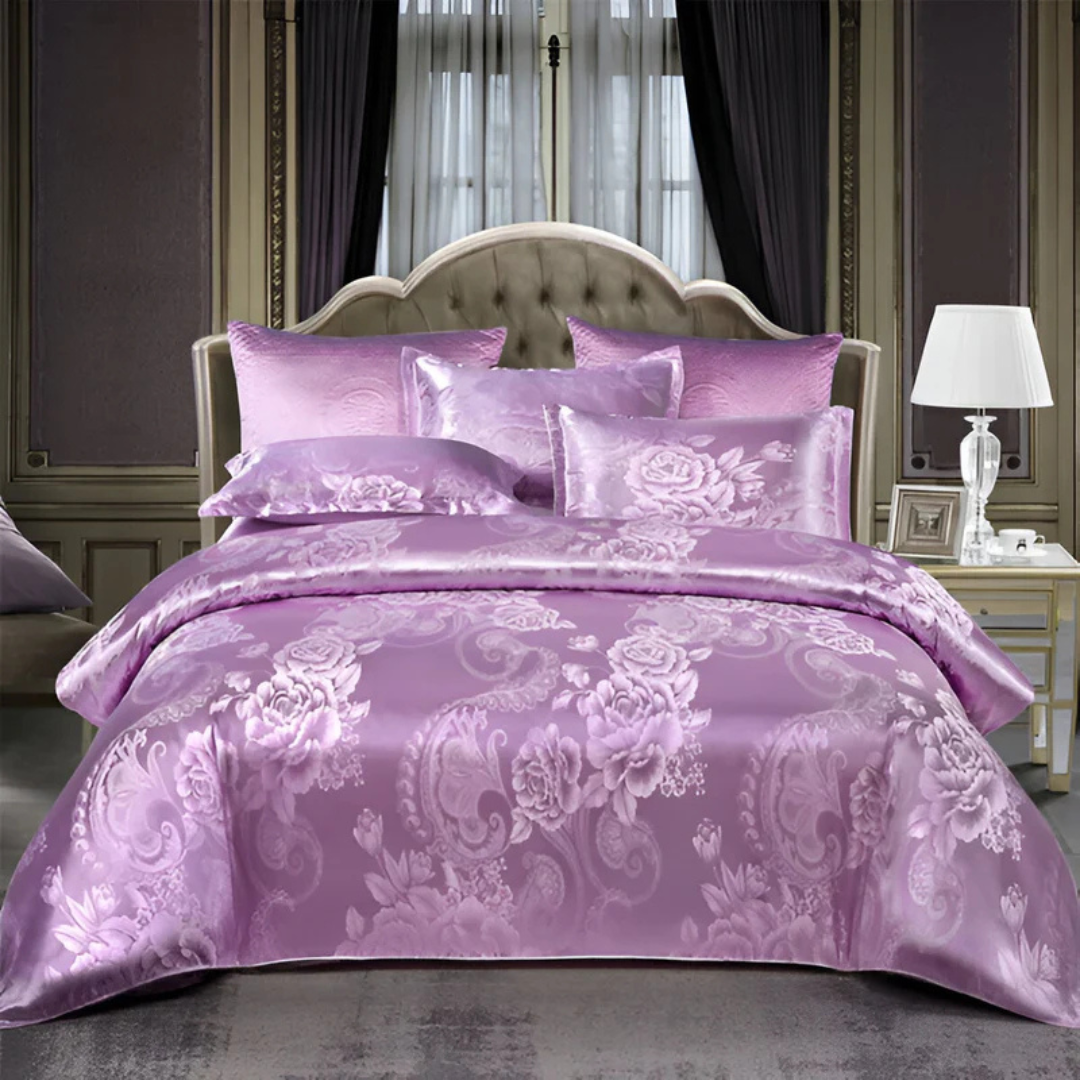 Delicate Rose Print Bedding Duvet Cover Set