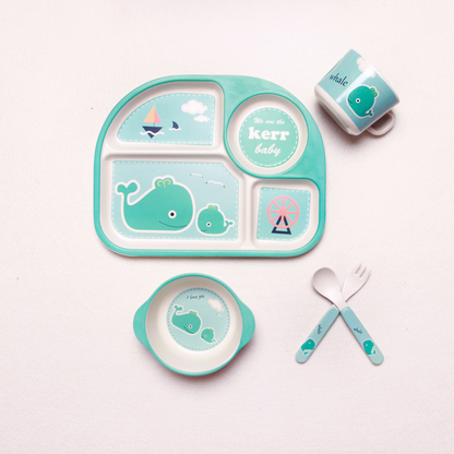Adorable Baby Feeding Set - Plate, Bowl & Spoon