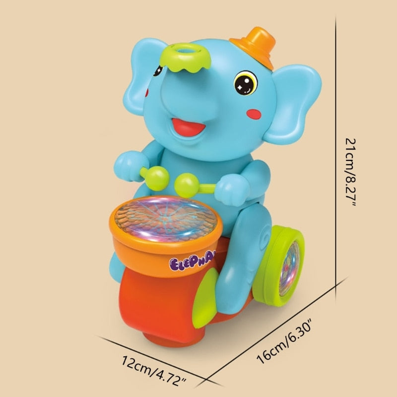 Cute Musical Drum Elephant Toy