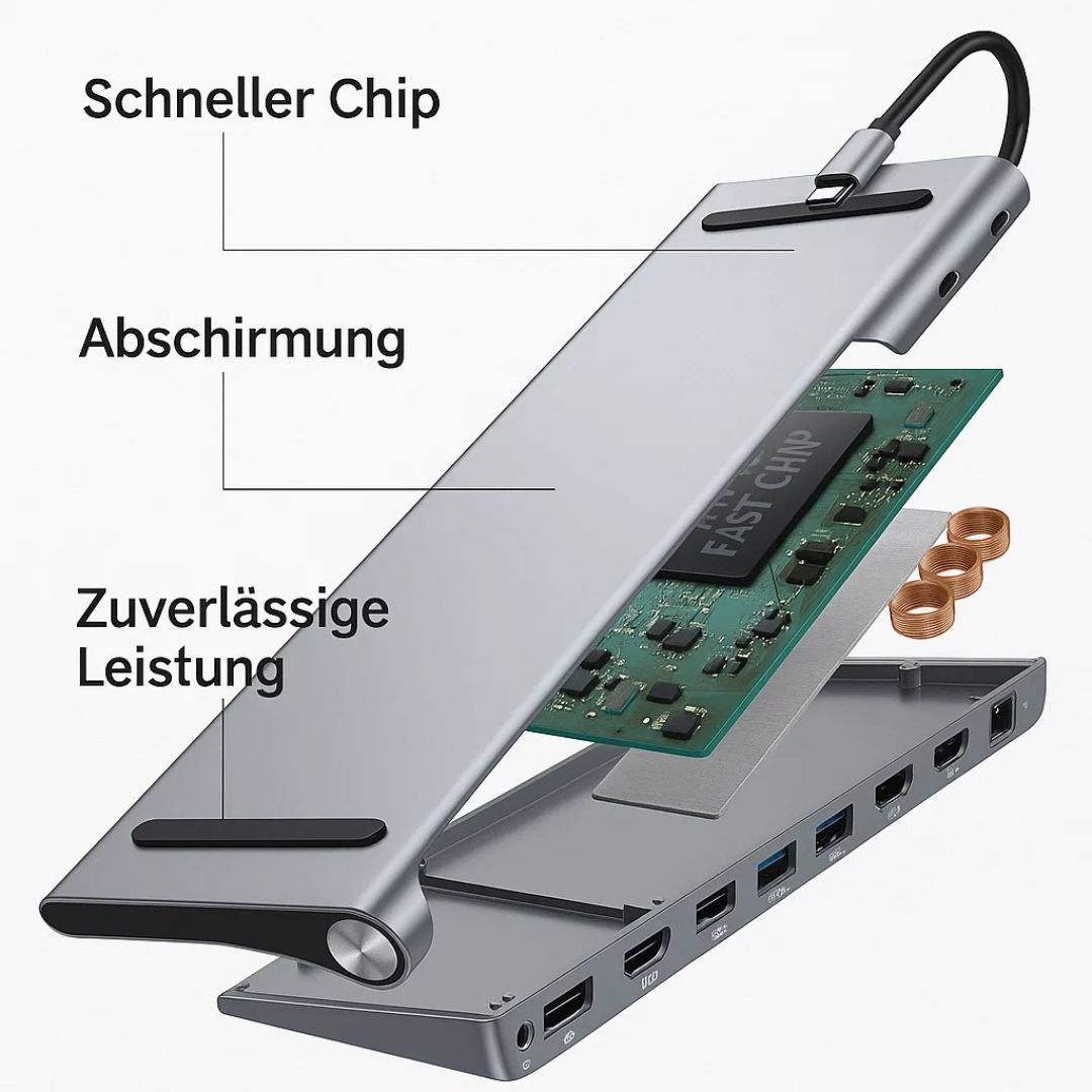 Premium USB-C Laptop Dock with HDMI and Ethernet Ports