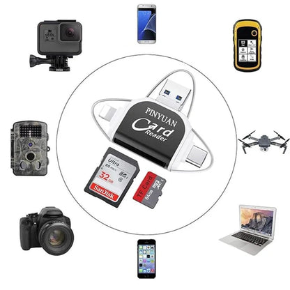 4-in-1 USB Multi Card Reader Adapter