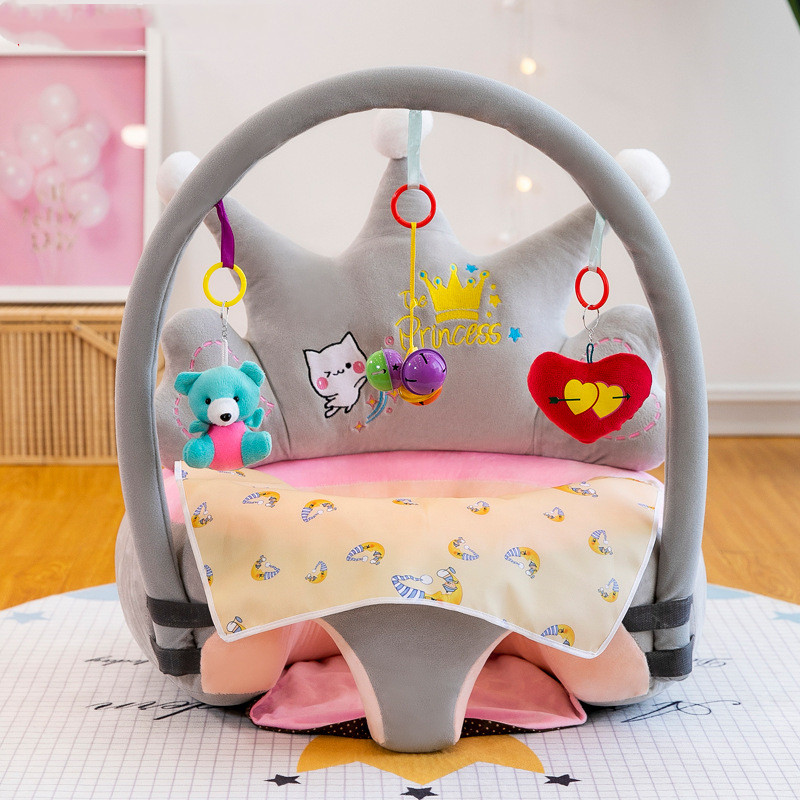 Cozy Baby Seat with Toy Bar - Soft Sitting Helper
