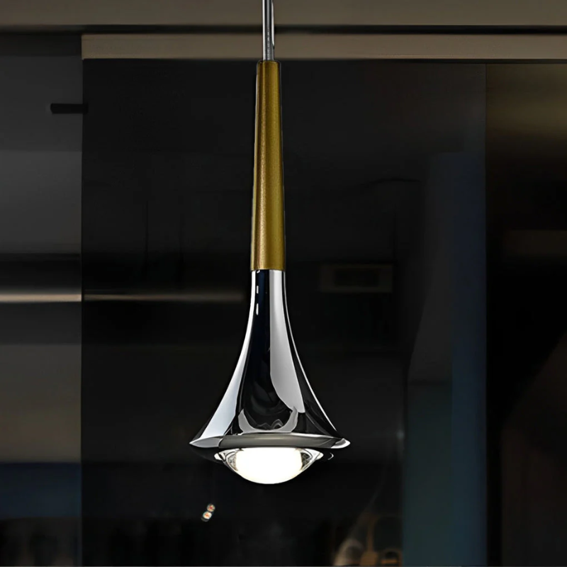Modern Chrome Hanging Pendant Lamp