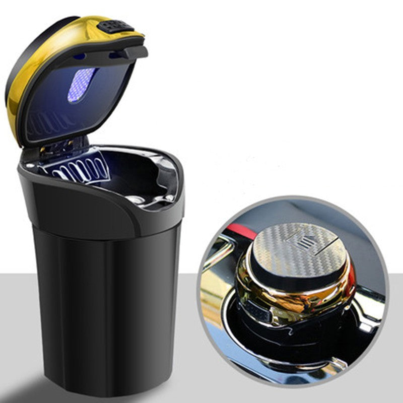 Premium Stainless Car Ashtray with LED Light