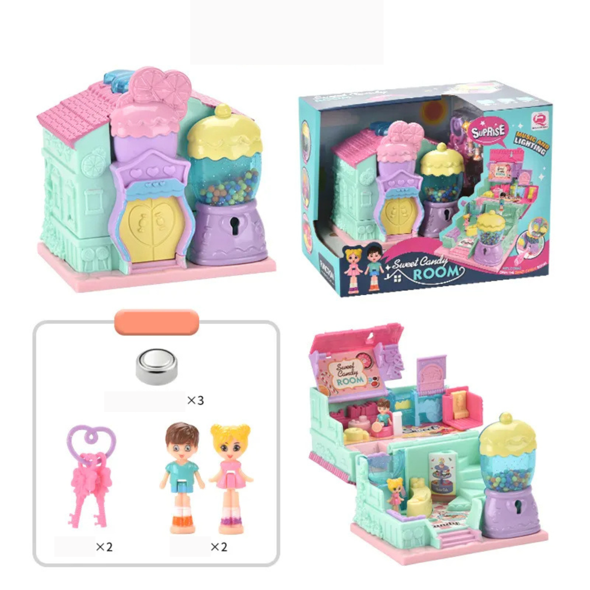 Small Adorable Doll House with Play Areas
