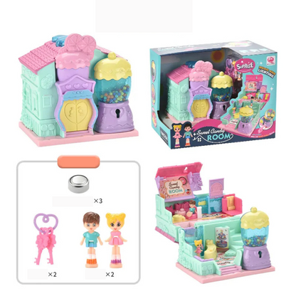 Small Adorable Doll House with Play Areas