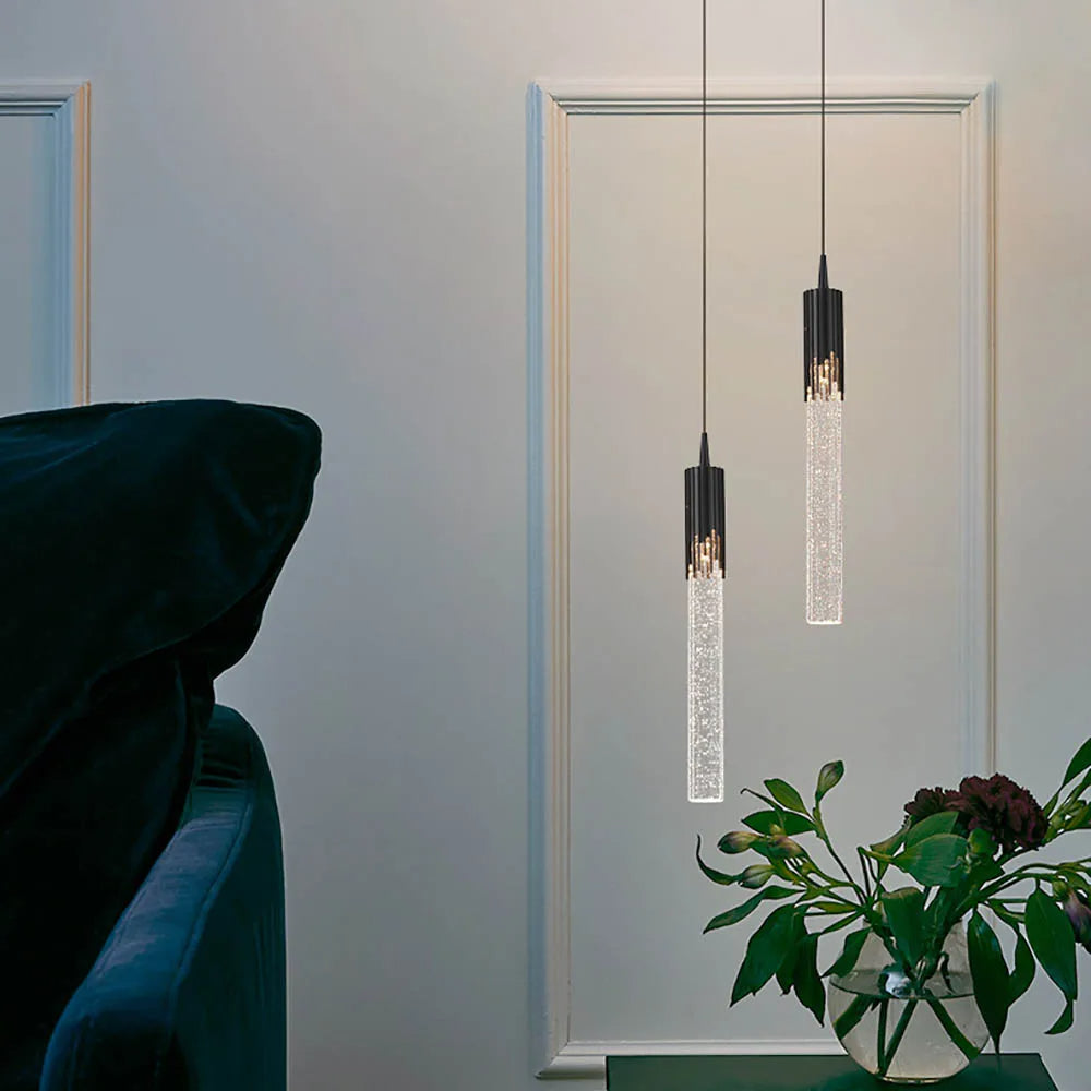 Sleek Clear Hanging Ceiling Light