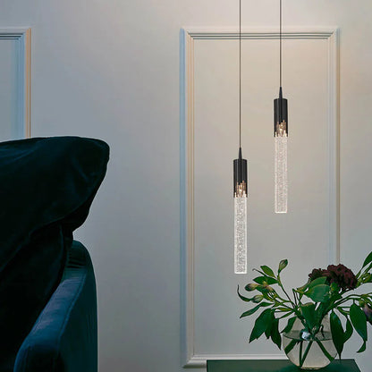 Sleek Clear Hanging Ceiling Light