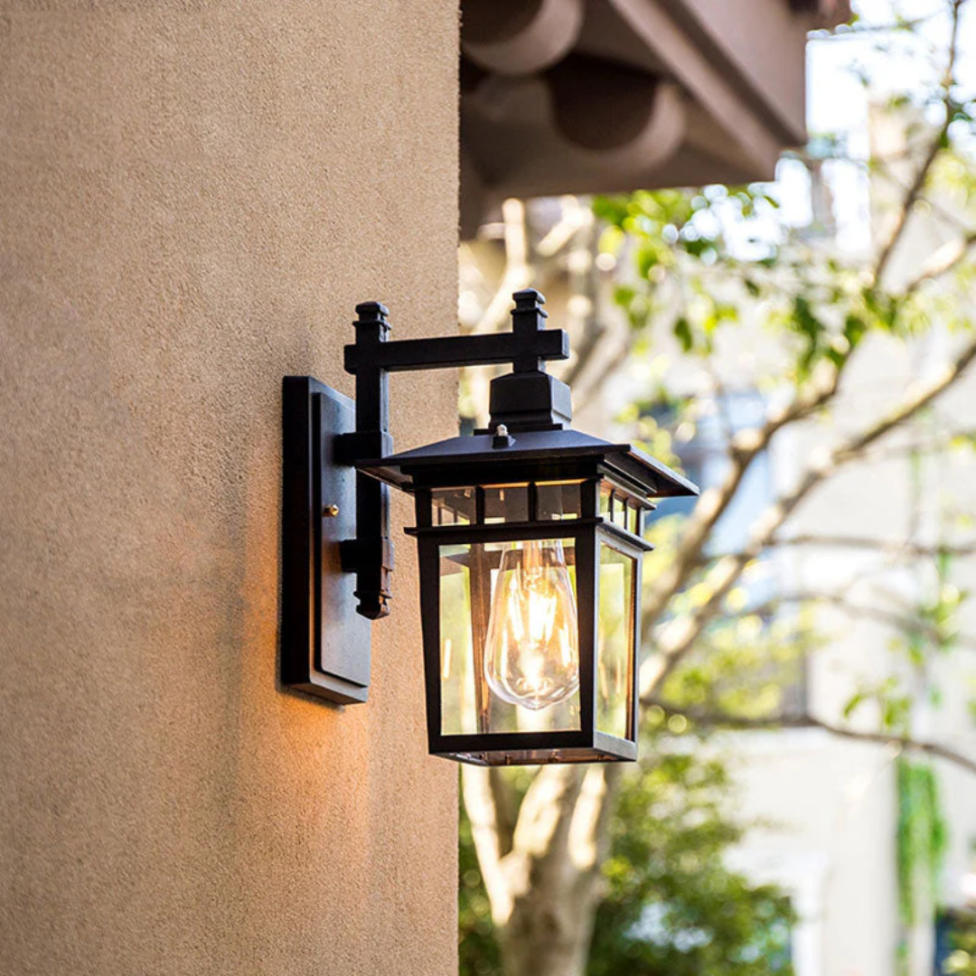 Black Waterproof Garden Lamp