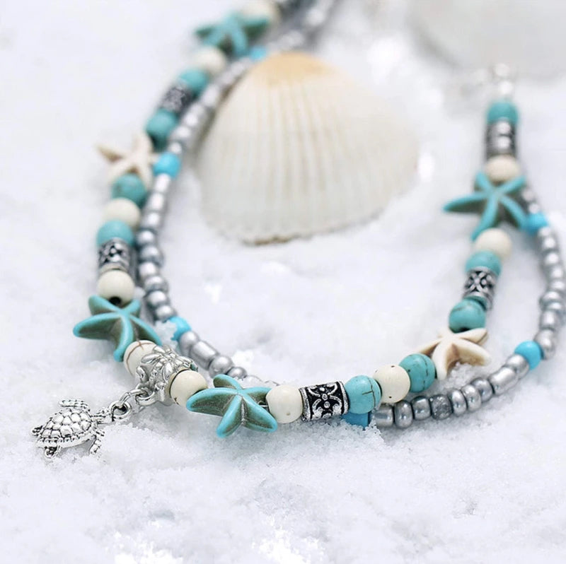 Sea Life Beach Chain Anklet