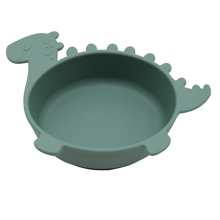 Cute Kids Dino Bowl with Grip Bottom