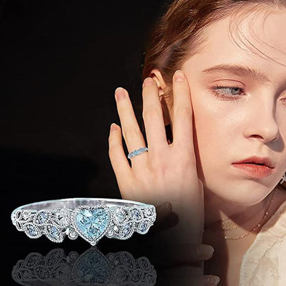 Elegant Diamond Heart Shaped Ring