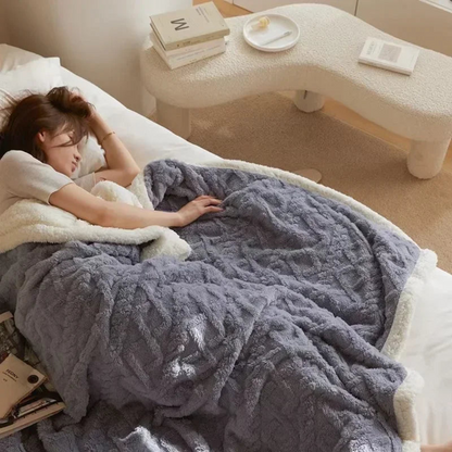 Soft Warm Fleece Blanket for Bed and Sofa