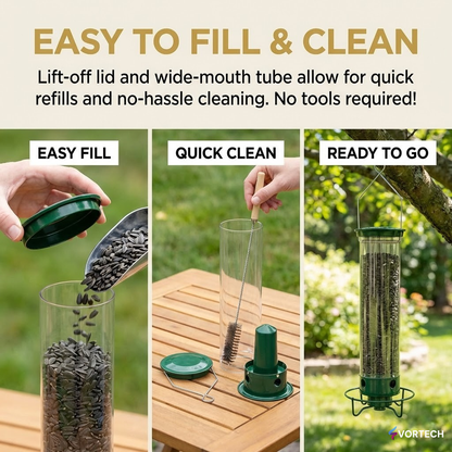 Squirrel Proof Bird Feeder with Weight Activated Guard