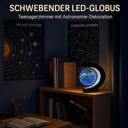 Sleek LED Globe Table Light with Metal Base