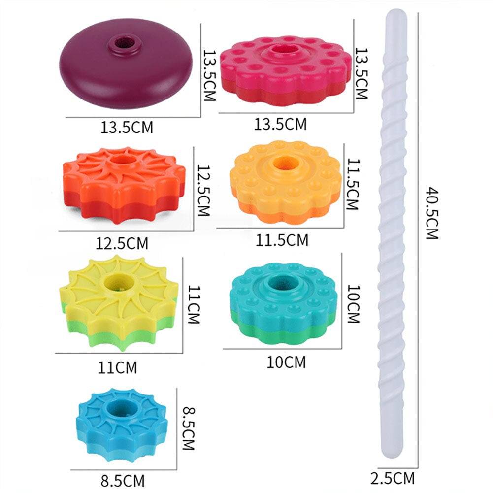 Brightly Colored Wooden Block Toy