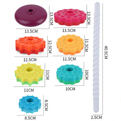 Brightly Colored Wooden Block Toy