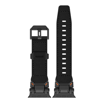 Rugged Brown Leather Strap For Apple Watch