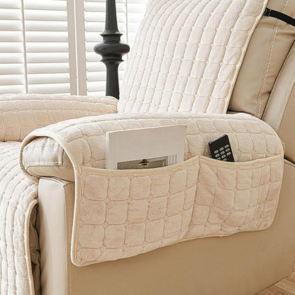 Plush Patterned Couch Cover