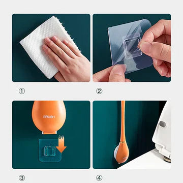 Flexible Rubber Bathroom Toilet Brush