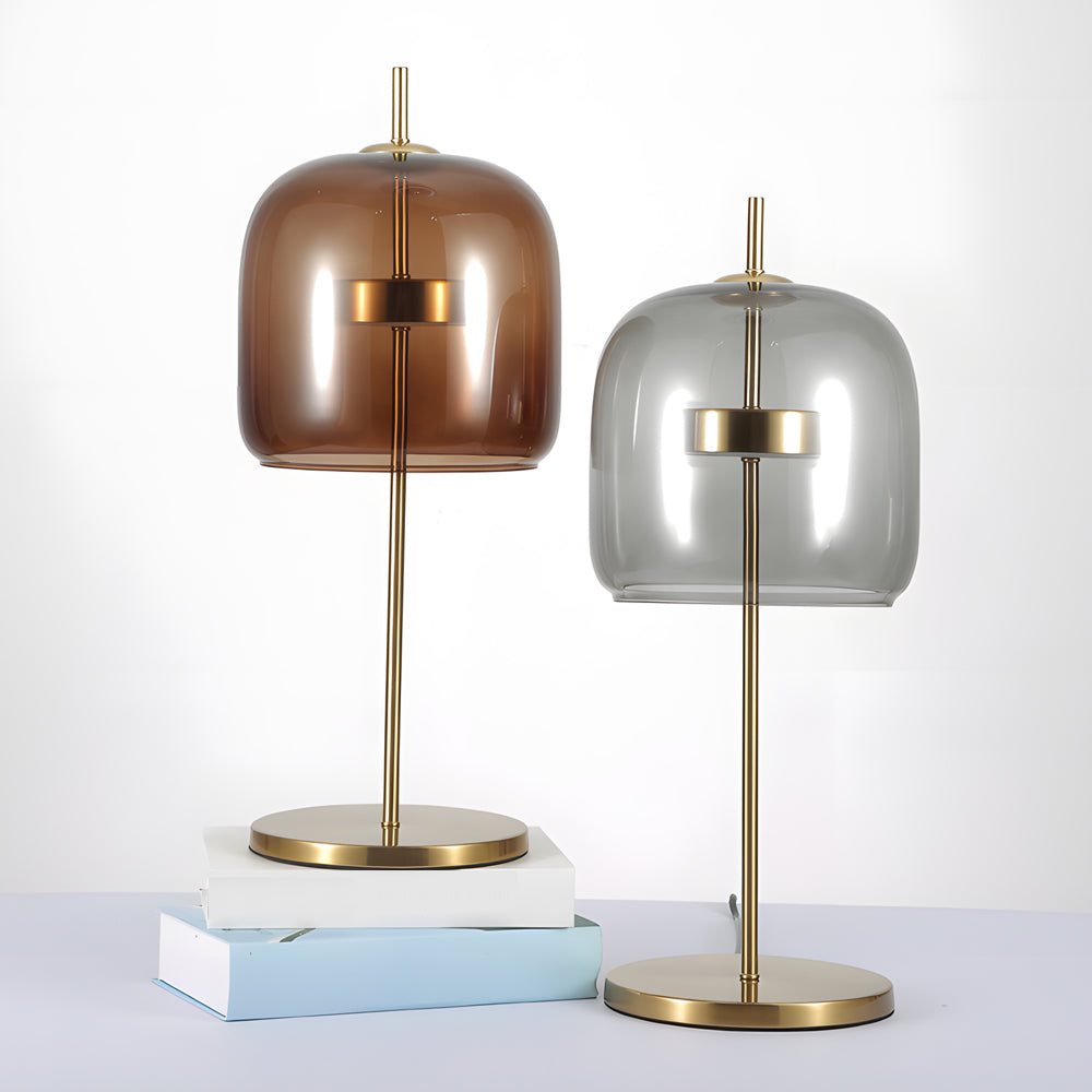 Warm Glow Glass Desk Lamp for Cozy Home Decor
