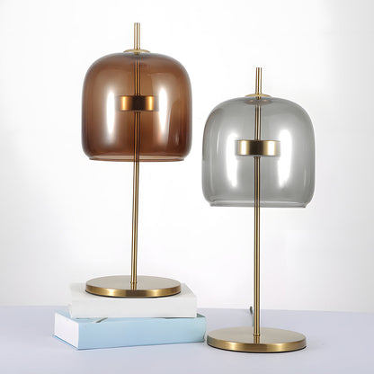 Warm Glow Glass Desk Lamp for Cozy Home Decor