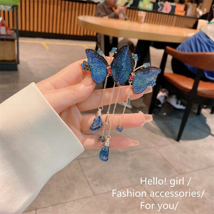 Beautiful Butterfly Hair Clip with Tassels