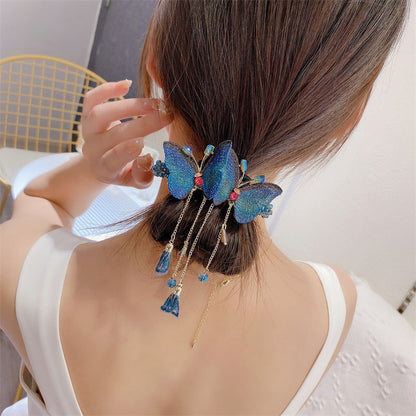 Beautiful Butterfly Hair Clip with Tassels - Luxicro
