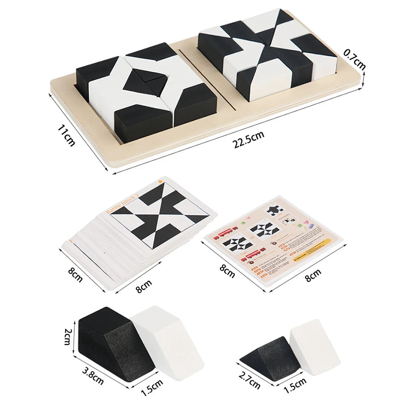 Challenging Wood Puzzle Building Blocks