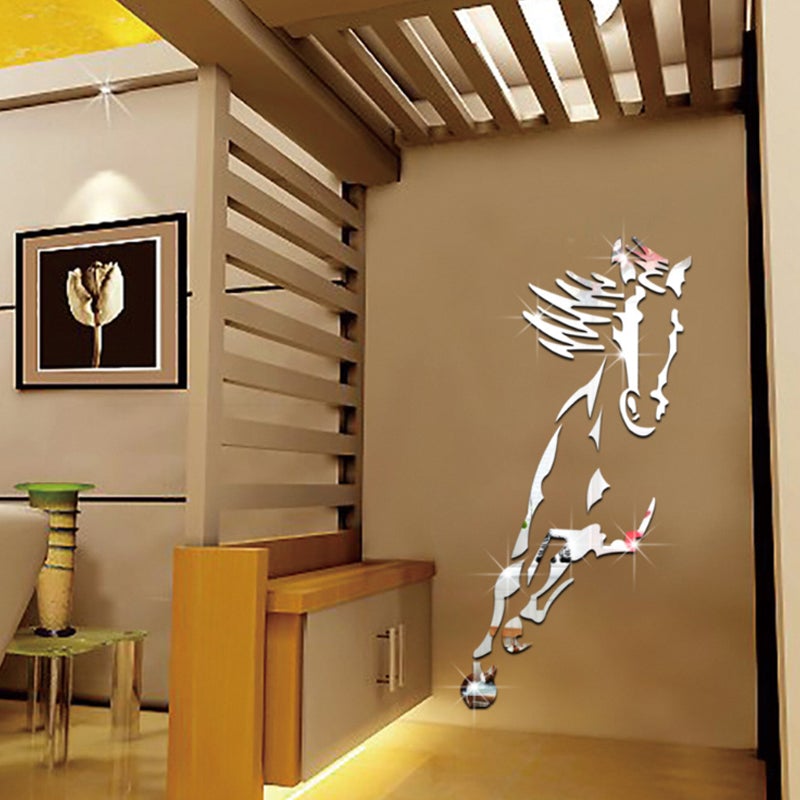 Beautiful Horse Wall Mirror Sticker Decor
