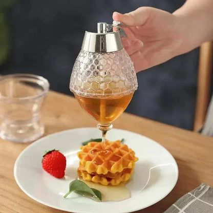 Easy Pour Honey Dispenser with No Drip Design - Luxicro
