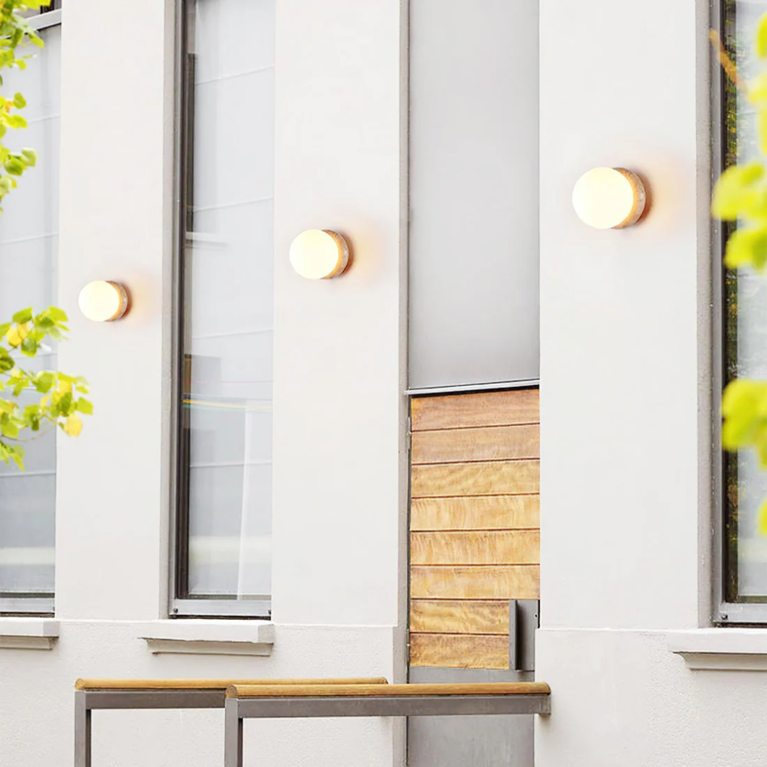 Natural Rock Exterior Weatherproof Wall Lamp