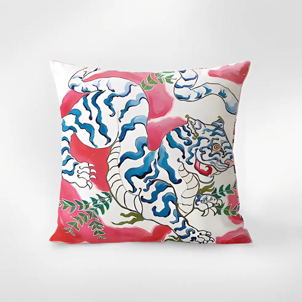 Colorful Animal Print Throw Pillow Cover